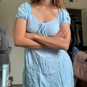 Baby blue mini dress
